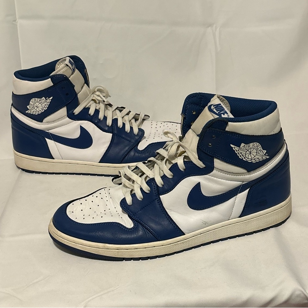 Nike Air Jordan 1 Retro High OG Storm Blue White 2016 Men’s Size 14 555088-127
